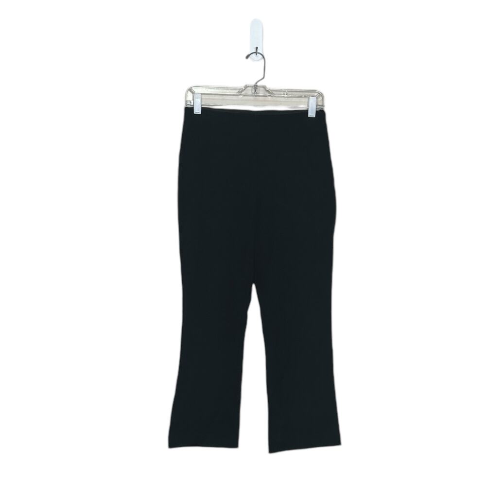 A new day black flat front elastic waist crop pants size 8
